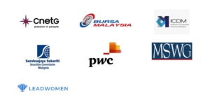 Logos for 30% Club Malaysia Strategic partners