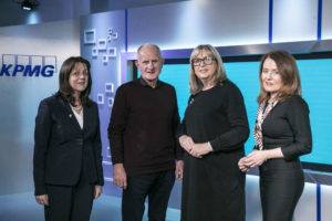 Mary McAleese and Martin McAleese with members of the 30% Club Ireland Steerco.