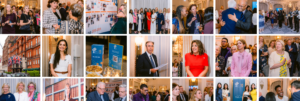 Images of people socialising at the Claridge's event to mark 15 years of the 30% Club